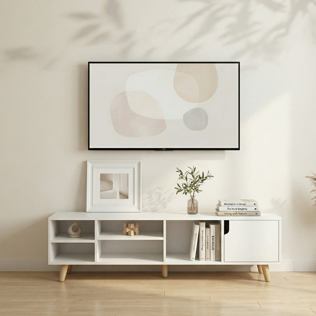 Dulap TV, depozitare multifunctional, 120 x 30 x 38 cm, alb 3
