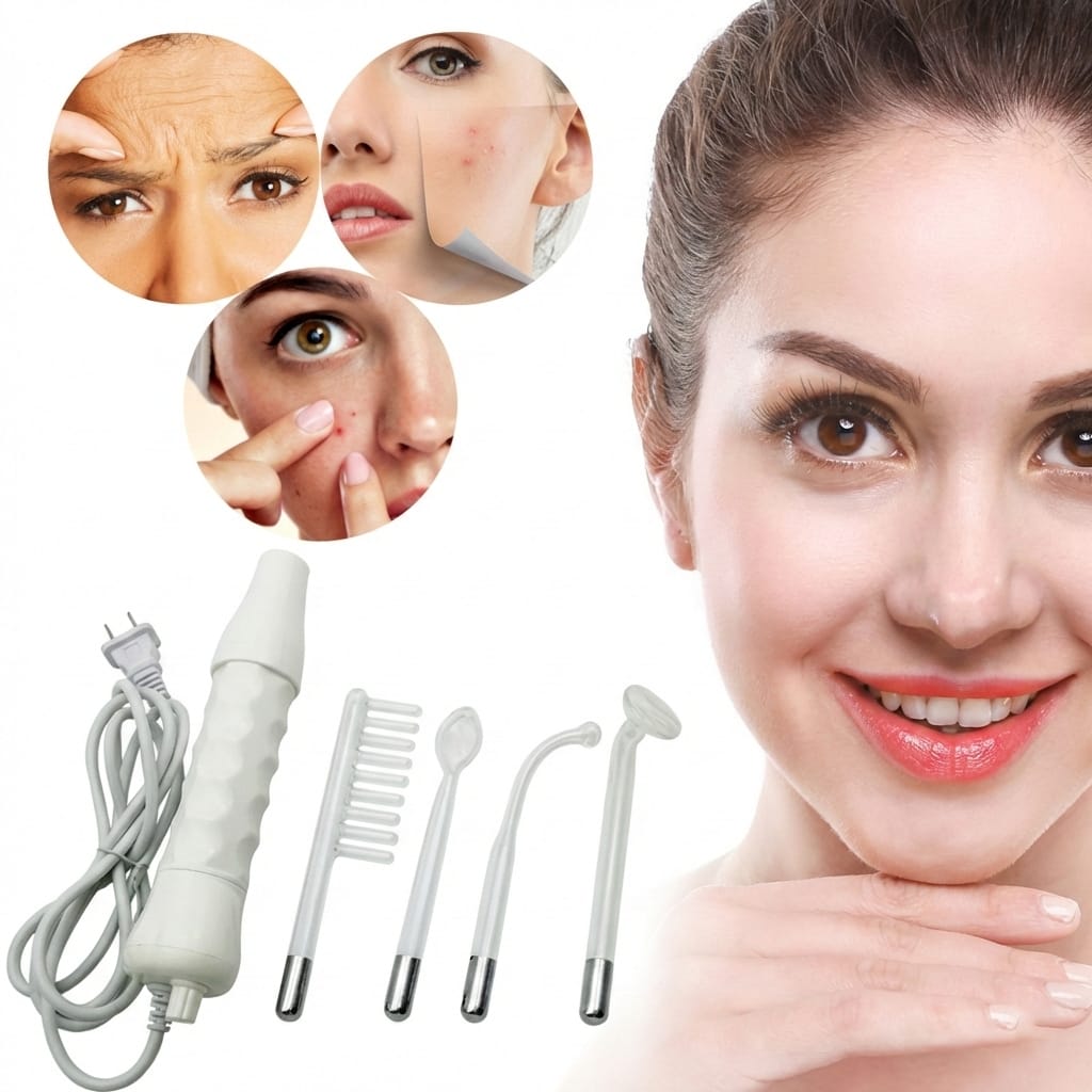 Electroderm multifunctional, aparat tratament acnee si riduri, frecventa inalta, lifting facial si scalp 1