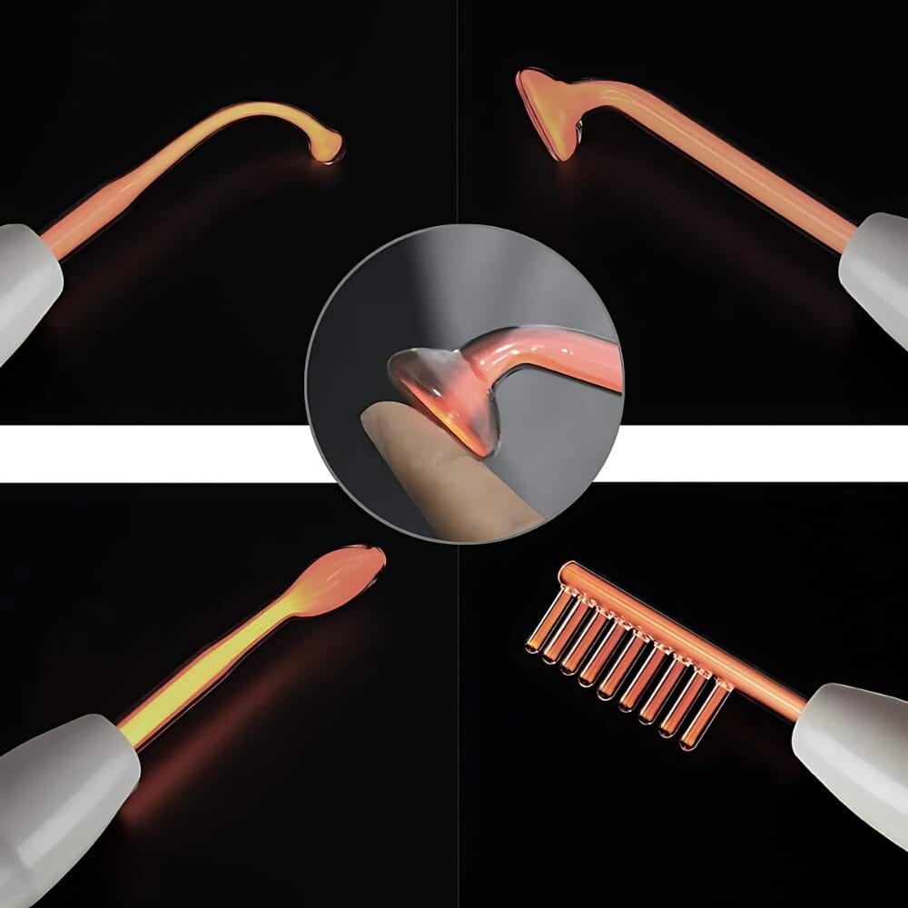 Electroderm multifunctional, aparat tratament acnee si riduri, frecventa inalta, lifting facial si scalp 5