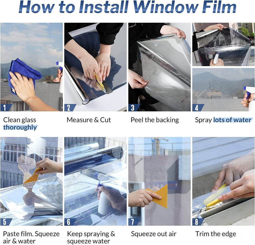 Folie oglindă unidirecțională anti-UV pentru ferestre, privacy static, 60x300, argintiu