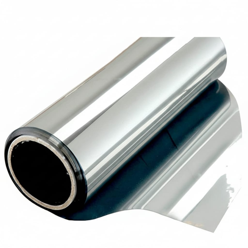 Folie geam anti-UV 99%, efect oglinda zi, 60×300, argintiu 1
