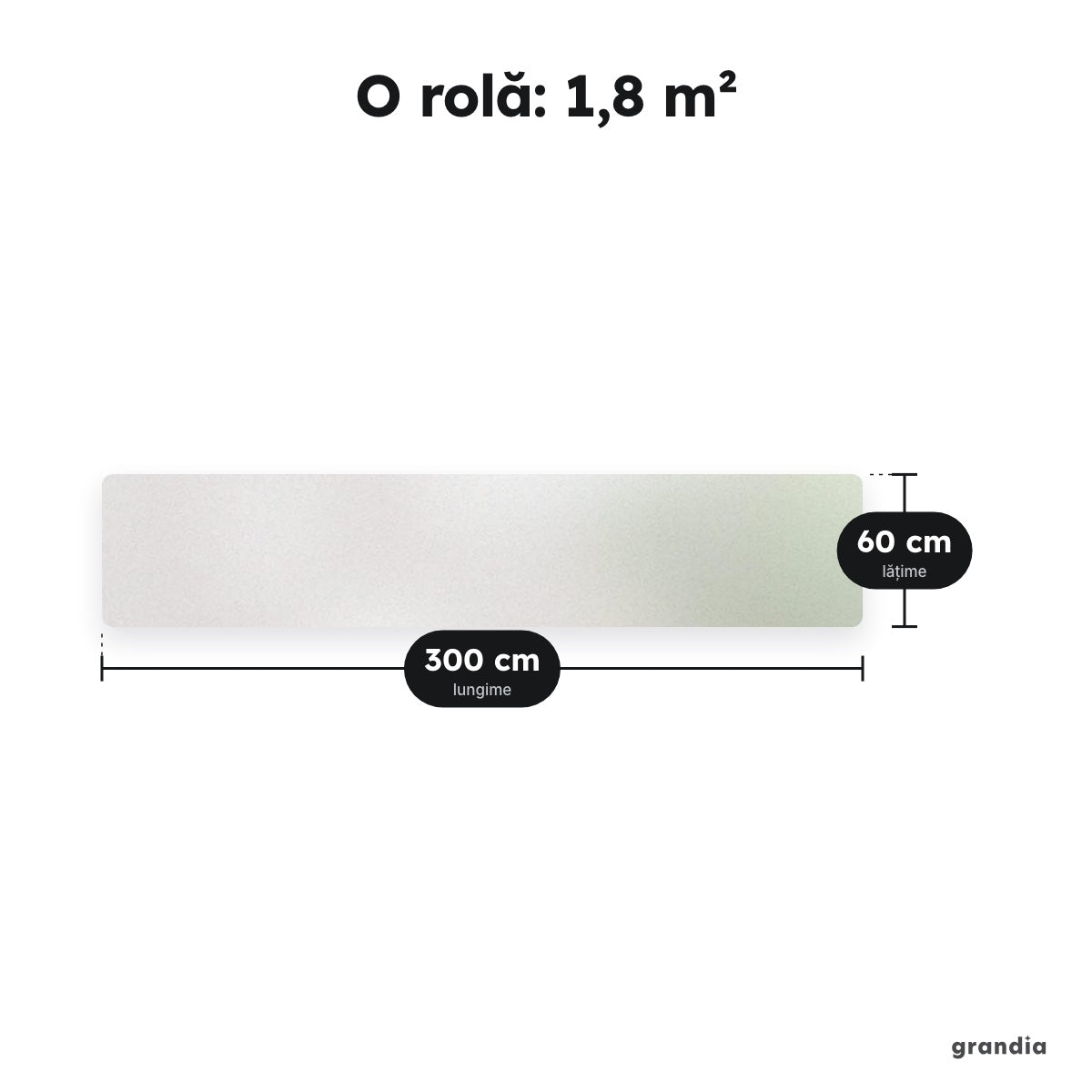 Folie mată pentru geam 60 × 300 cm – O rolă: 1,8 m²