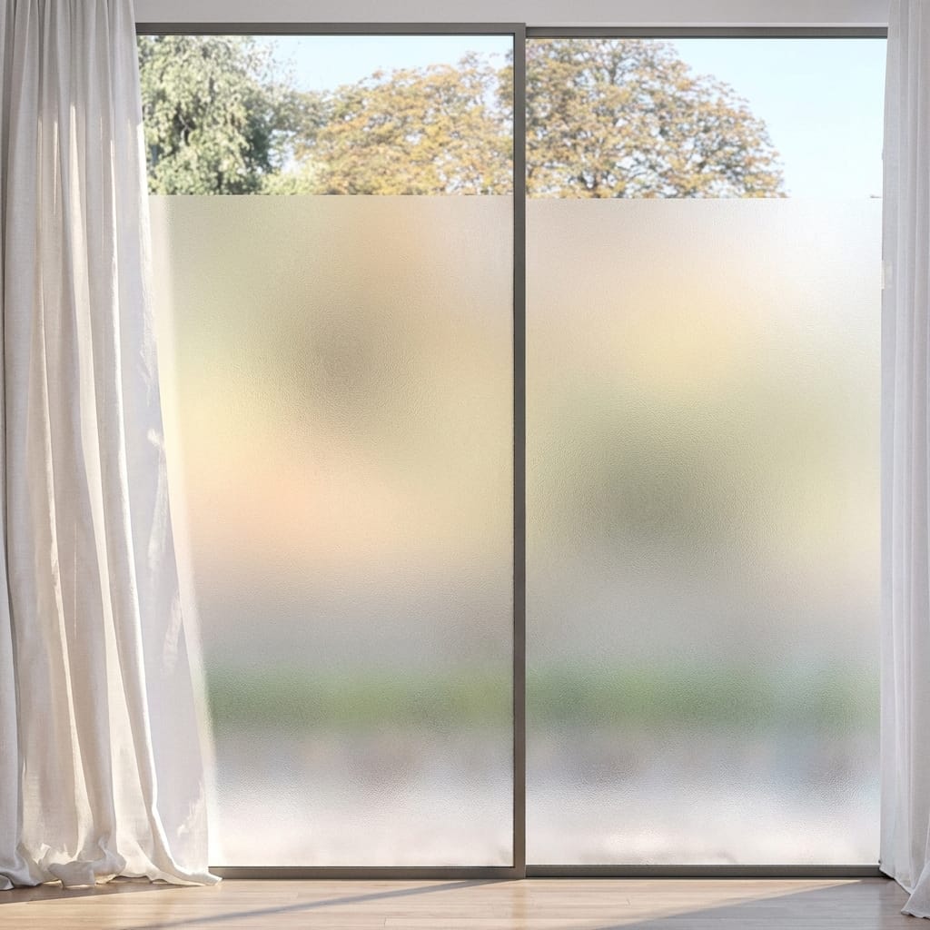 Folie mata pentru geam, tip sablare, protectie vizuala si intimitate, 60x300cm 2