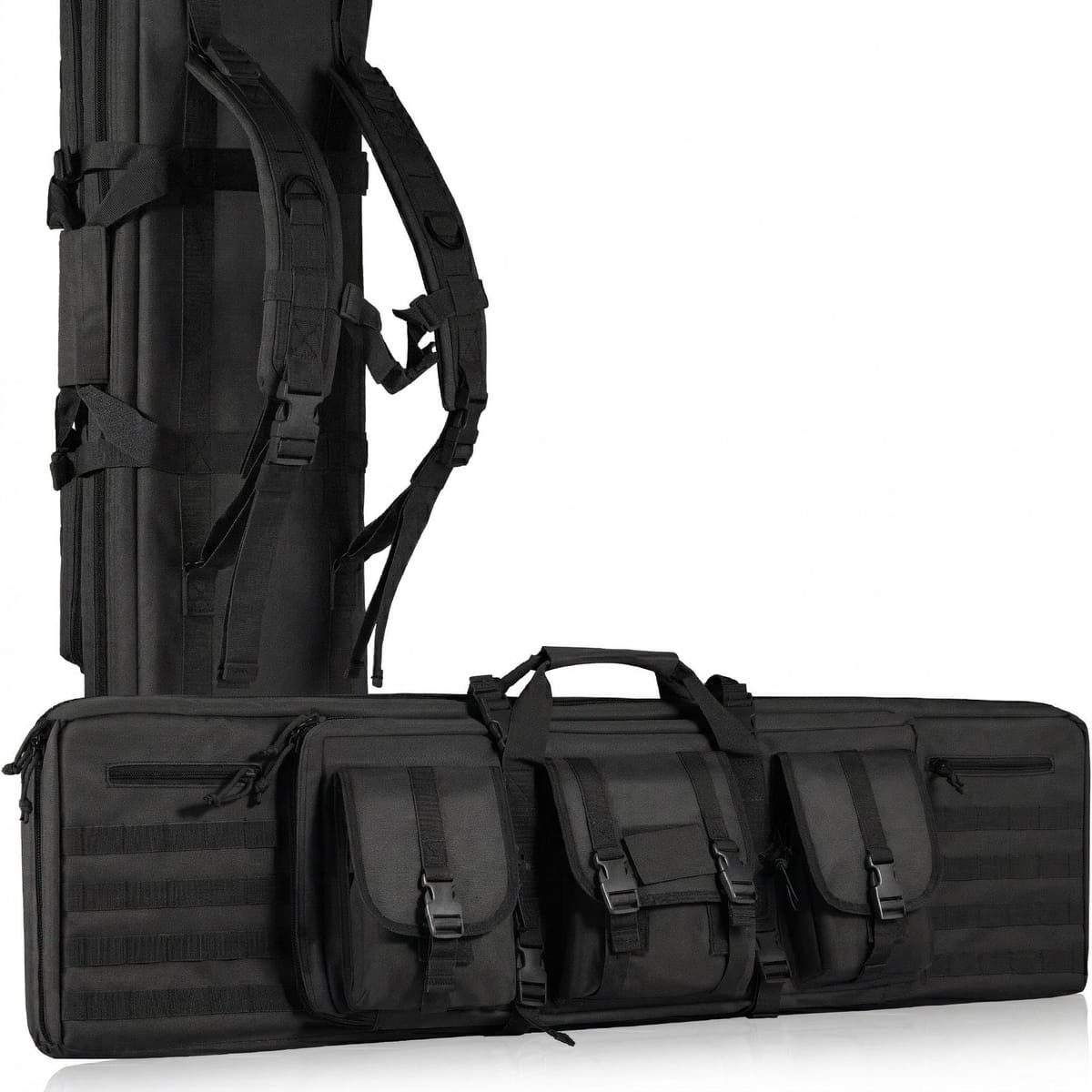 Geanta Dubla cu suport pentru arma/pusca  – 106 cm, Protectie EVA si Sistem Molle 1