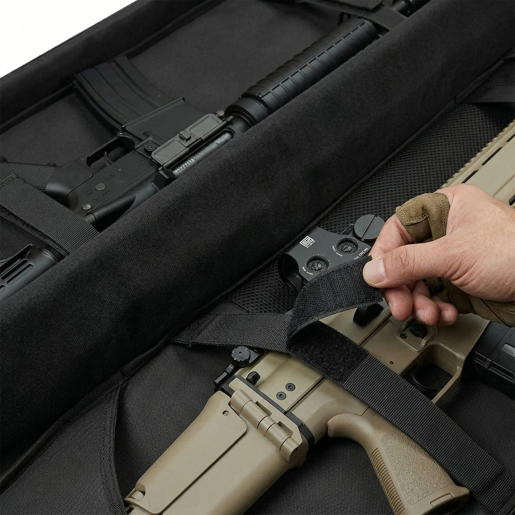 Geanta Dubla cu suport pentru arma/pusca  – 106 cm, Protectie EVA si Sistem Molle 7
