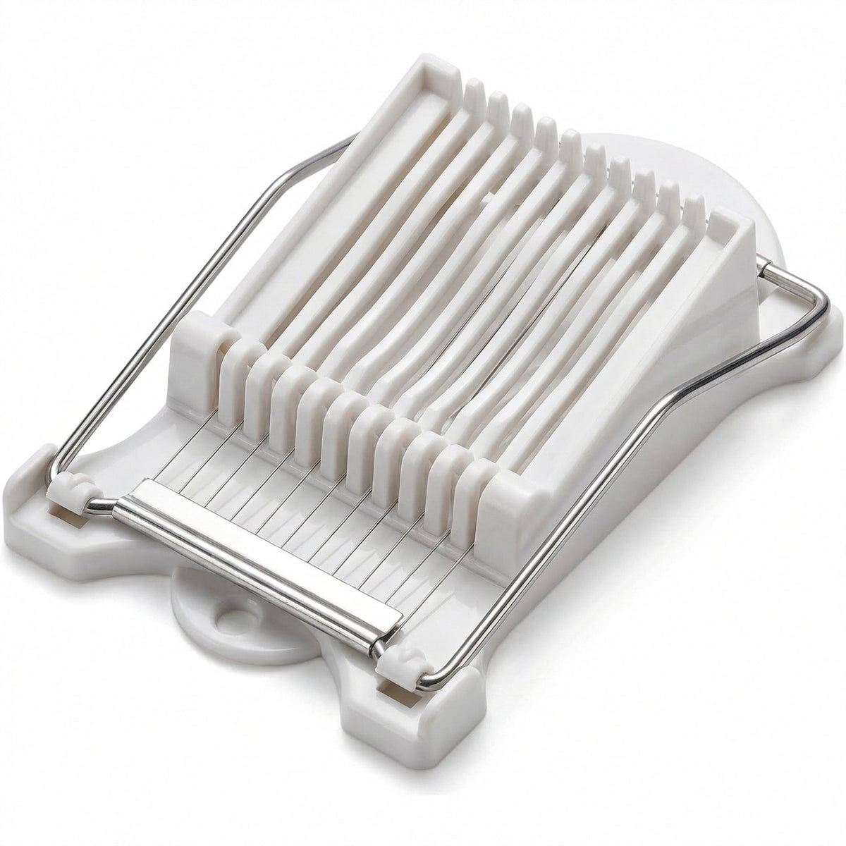 Feliator manual alb, cu fire metalice și bază cu fante