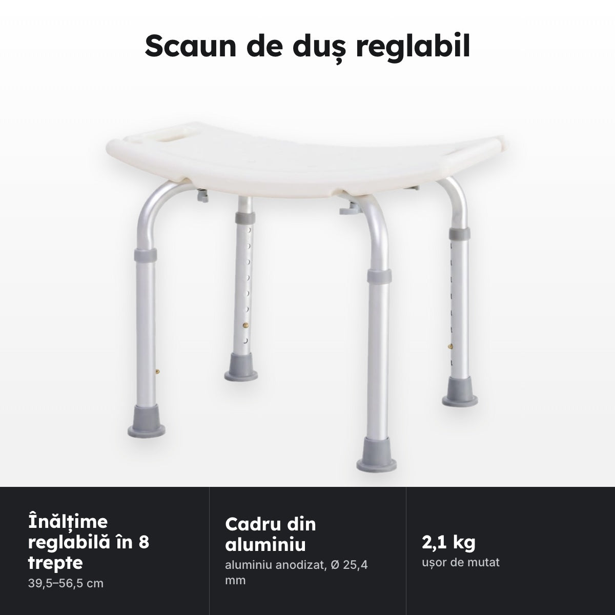 Scaun de duș reglabil – Scaun de duș reglabil