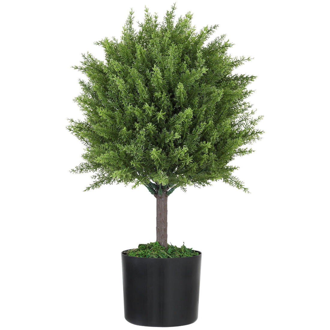 Planta Artificiala Cedru, Rezistenta la Raze UV cu Ghiveci, Ø14,5x55 cm, Verde