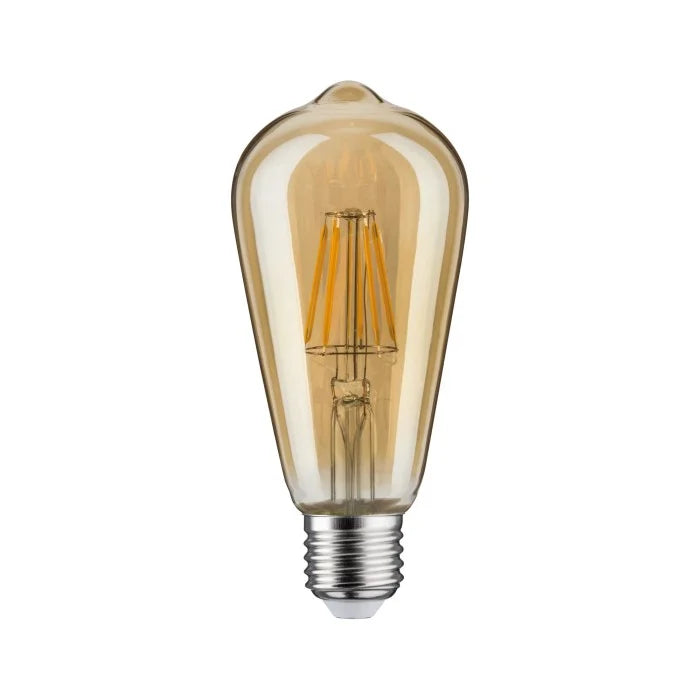 Bec LED E27 Vintage ST64 6W, lumina alb cald, filament decorativ pentru lampi retro