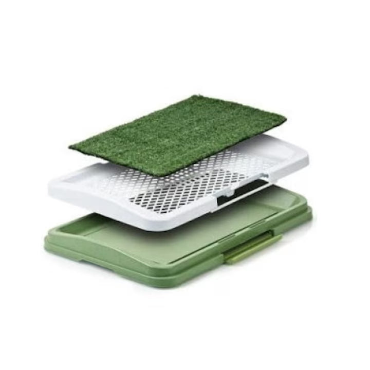 Toaleta cu iarba artificiala pentru caini si animale de companie, tava colectoare usor de curatat