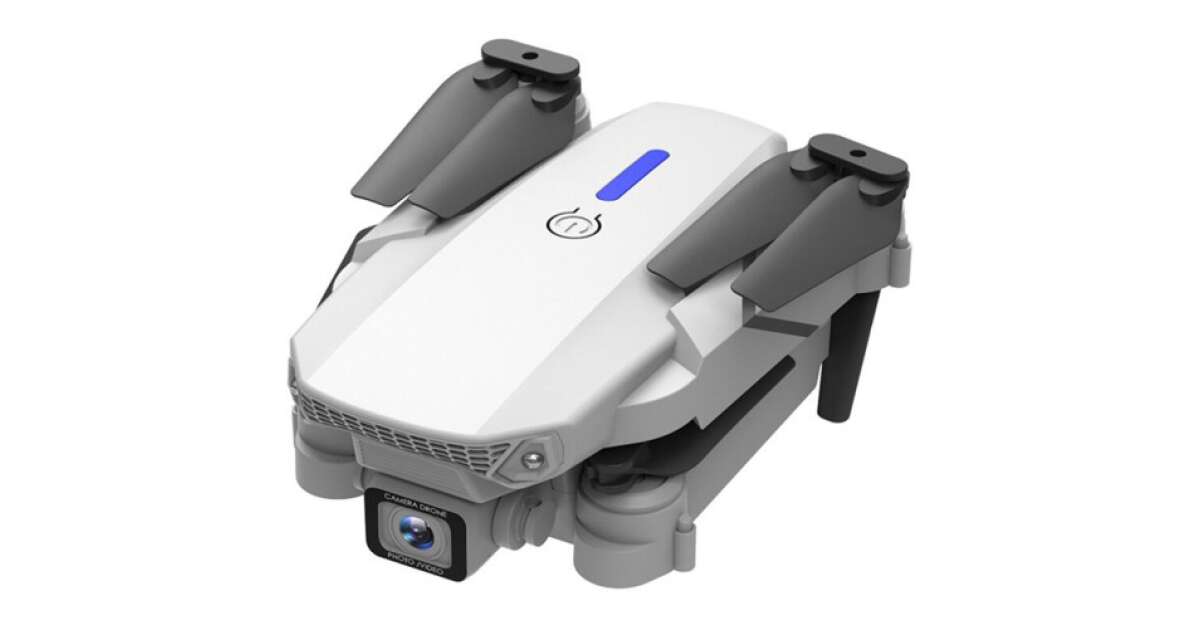 Drona cu 2 camere 4K, WiFi, brate pliabile si transmisie live pe telefon, model E88 Pro, gri