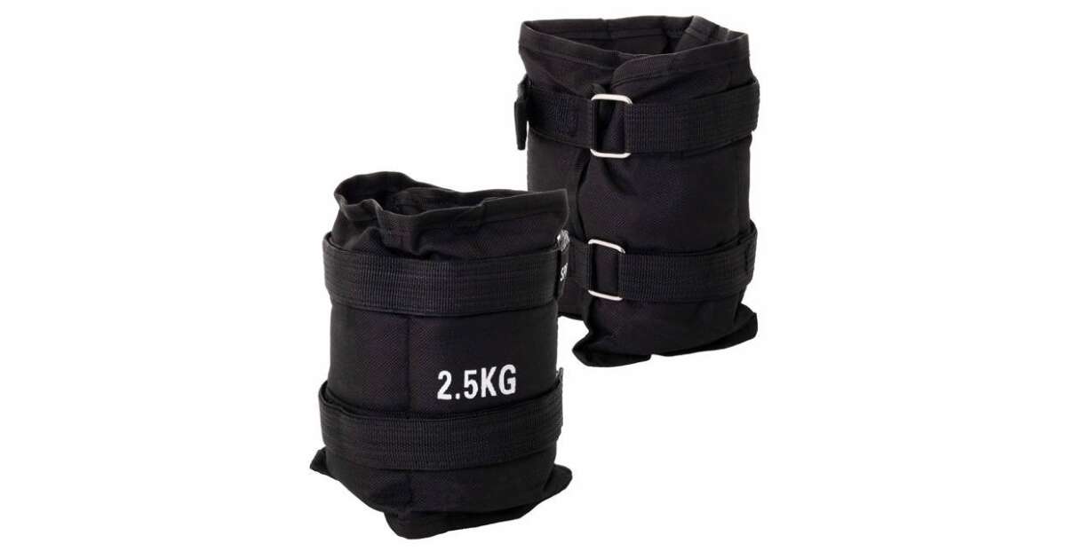 Gleznere cu greutati pentru glezne si incheieturi, set 2x2,5 kg, pentru antrenament fitness