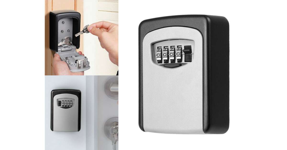 Seif metalic tip cutie de valori cu cheie si cod cifrat, dulap securizat pentru documente si bani