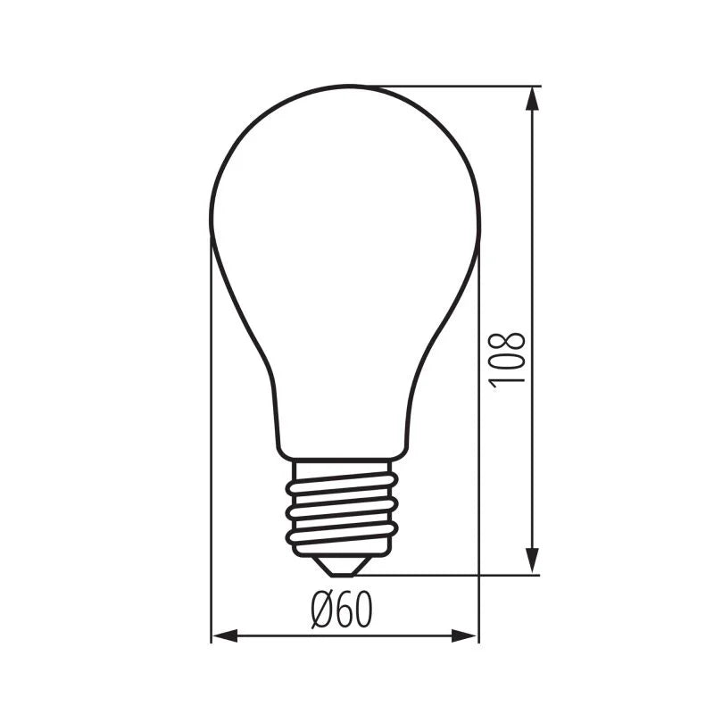 Bec LED E27 8W Filament A60, lumina alb rece, economic, pentru casa si birou