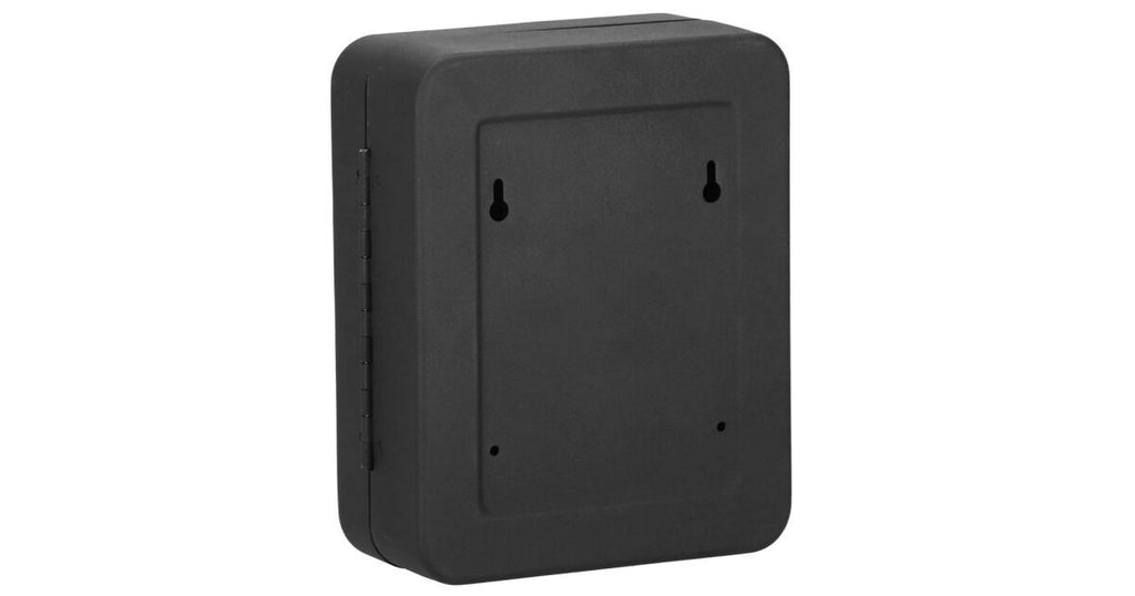 Cutie metalica din otel pentru 20 de chei, echipata cu suporturi, 20x16x7,5 cm, neagra