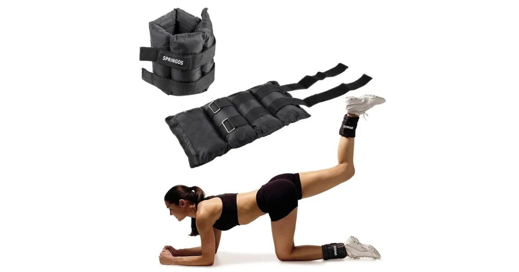 Gleznere cu greutati pentru glezne si incheieturi, set 2x2,5 kg, pentru antrenament fitness