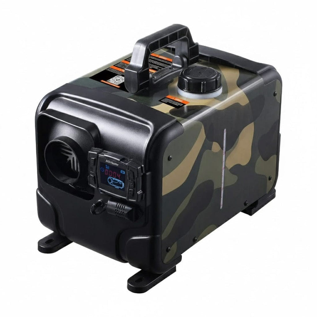 Incalzitor Diesel 5 Litri –8KW 12V/24V, All-in-One, Bluetooth, Telecomanda, Alarma CO, Portabil pentru Vehicule și Garaj 1