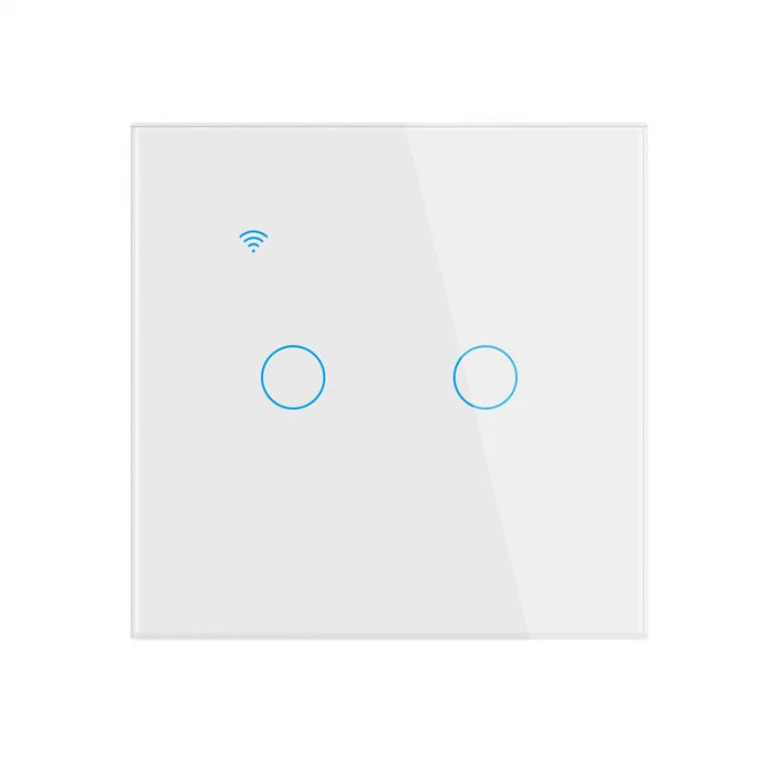 Întrerupător Dublu Smart, Touch, Sticlă, Compatibil Alexa