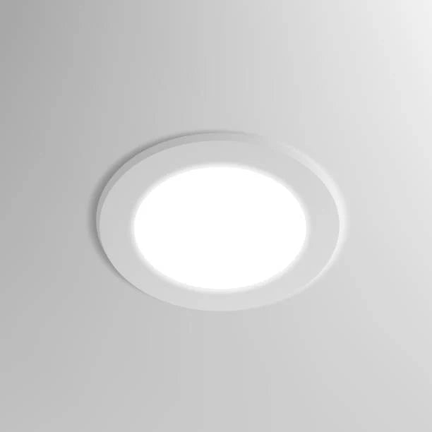 Spot LED incastrat ECO 6W rotund alb, 100mm, alb rece, pentru tavan rigips