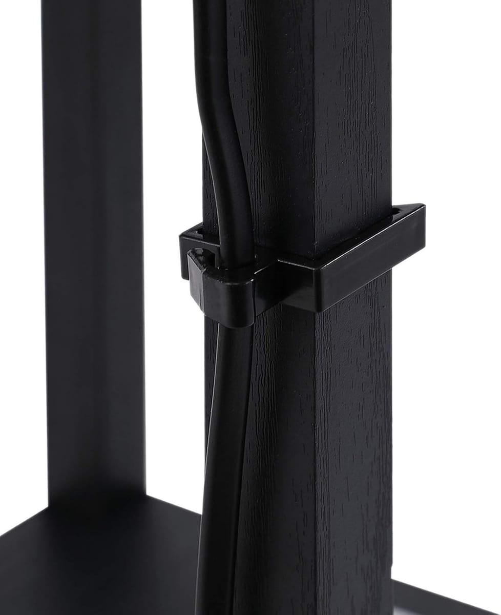 Lampa de Podea cu 3 rafturi si lumina ambientala, varianta neagra 26 x 26 x 160 cm 4