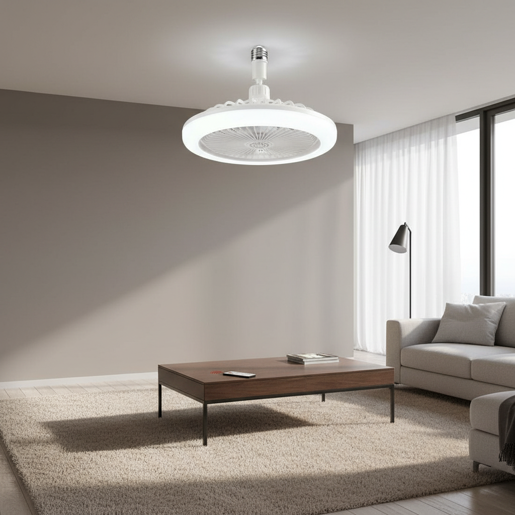 Lampa LED tavan, cu ventilator si telecomanda, 30W 2
