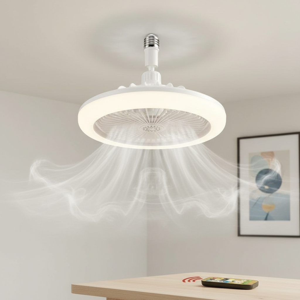 Lampa LED tavan, cu ventilator si telecomanda, 30W 3