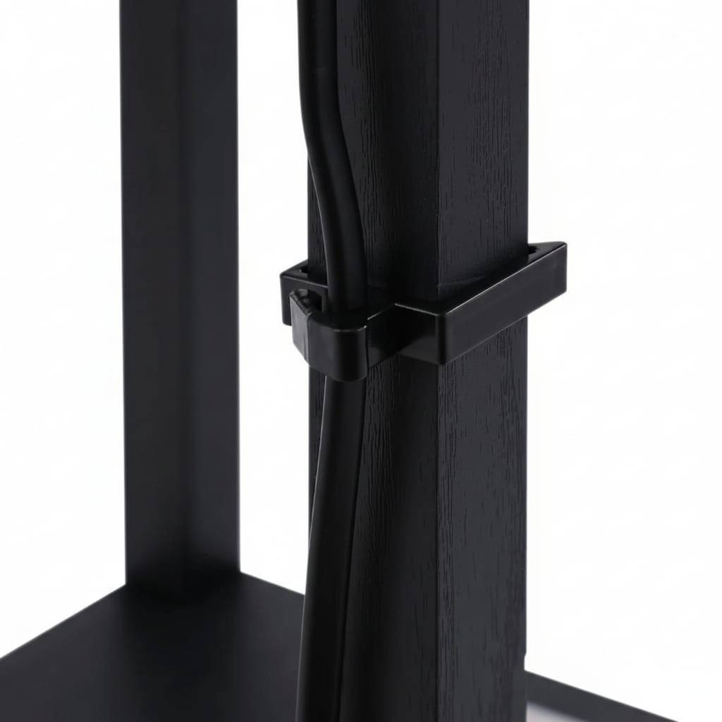 Lampa moderna cu 3 Rafturi, lampa de podea neagra, Design Minimalist,26x26x160 cm, Lumina Calda 3