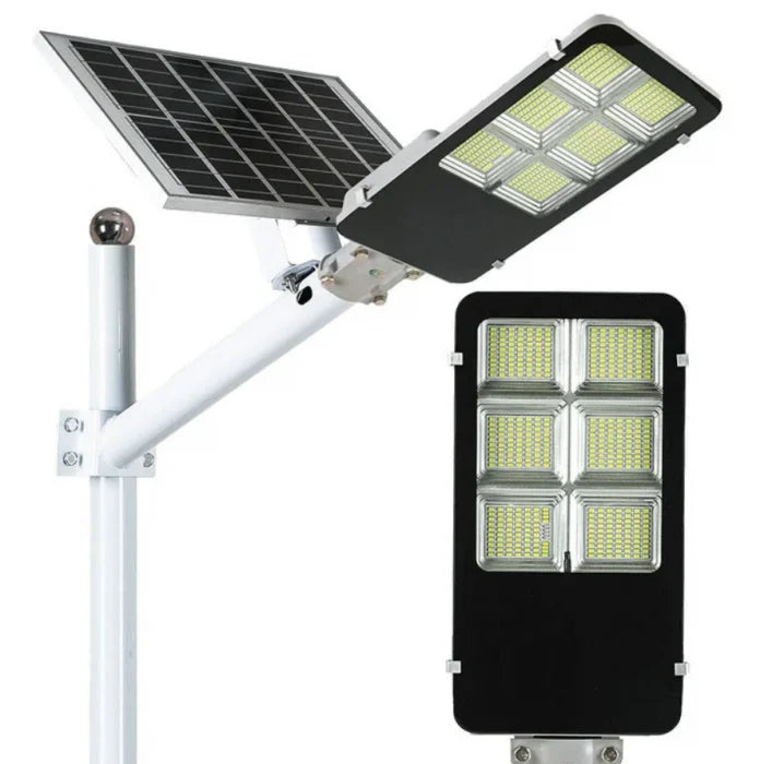 Lampa solara stradala 400W cu panou solar independent, pentru curte, alei si parcare