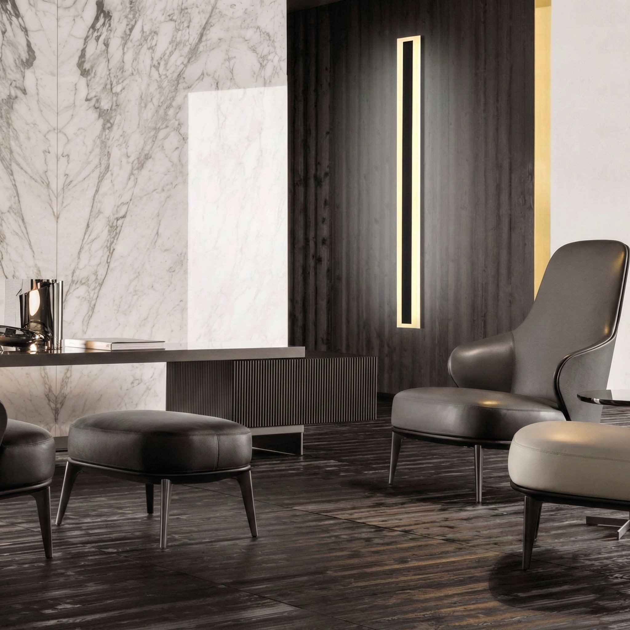 Aplica LED de exterior IP65 60cm, 220V, neagra, alb natural, pentru fatada si terasa