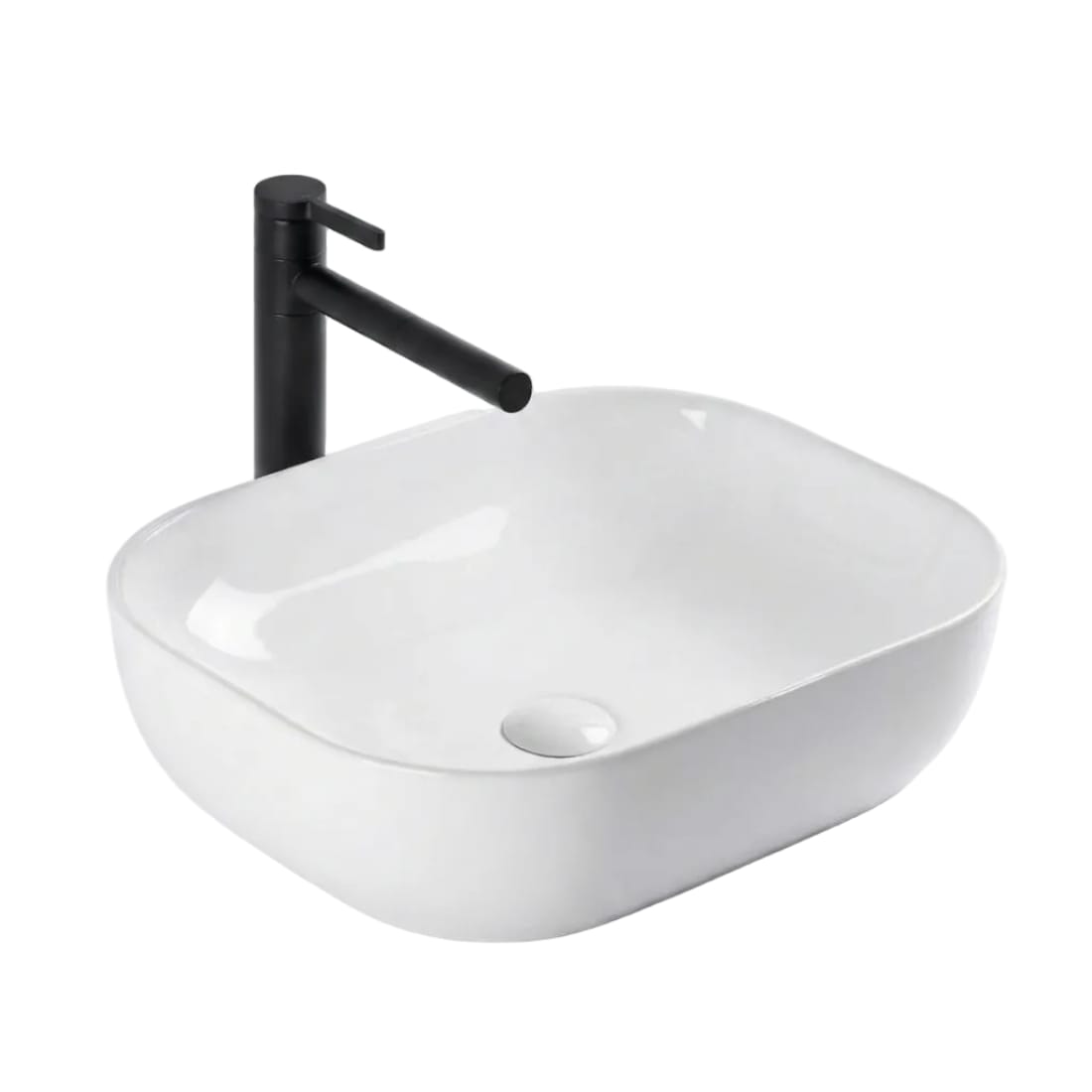 Lavoar Blat Delmar Slim, Ceramică Alb Lucios, Design Elegant și Subțire 1