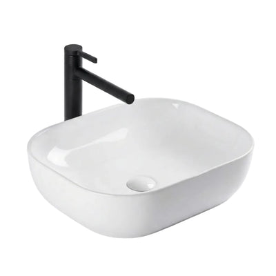 Lavoar Blat Delmar Slim, Ceramică Alb Lucios, Design Elegant și Subțire 1