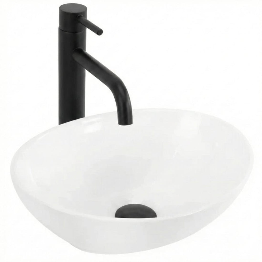 Lavoar compact pentru baie, montaj pe blat, alb 340x170x130 mm 1