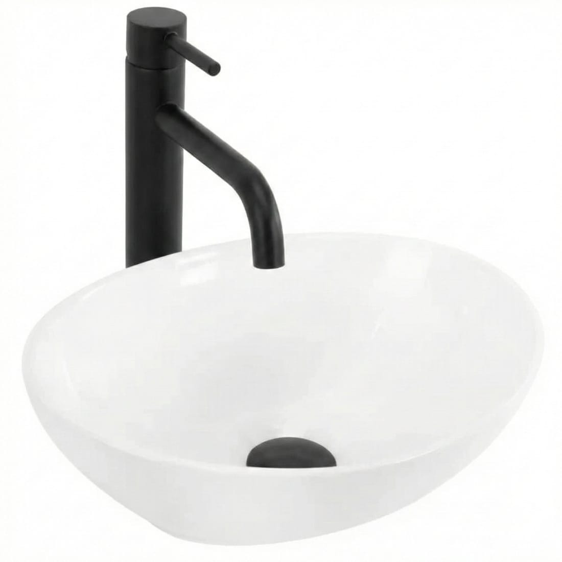 Lavoar compact pentru baie, montaj pe blat, alb 340x170x130 mm 1