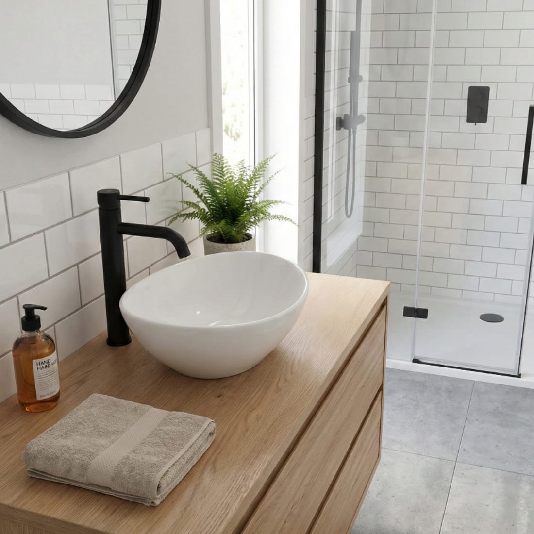 Lavoar compact pentru baie, montaj pe blat, alb 340x170x130 mm 3