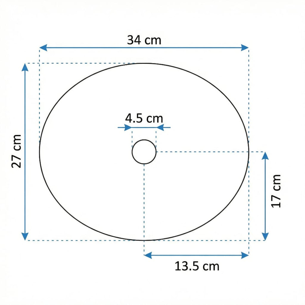 Lavoar compact pentru baie, montaj pe blat, alb 340x170x130 mm 5