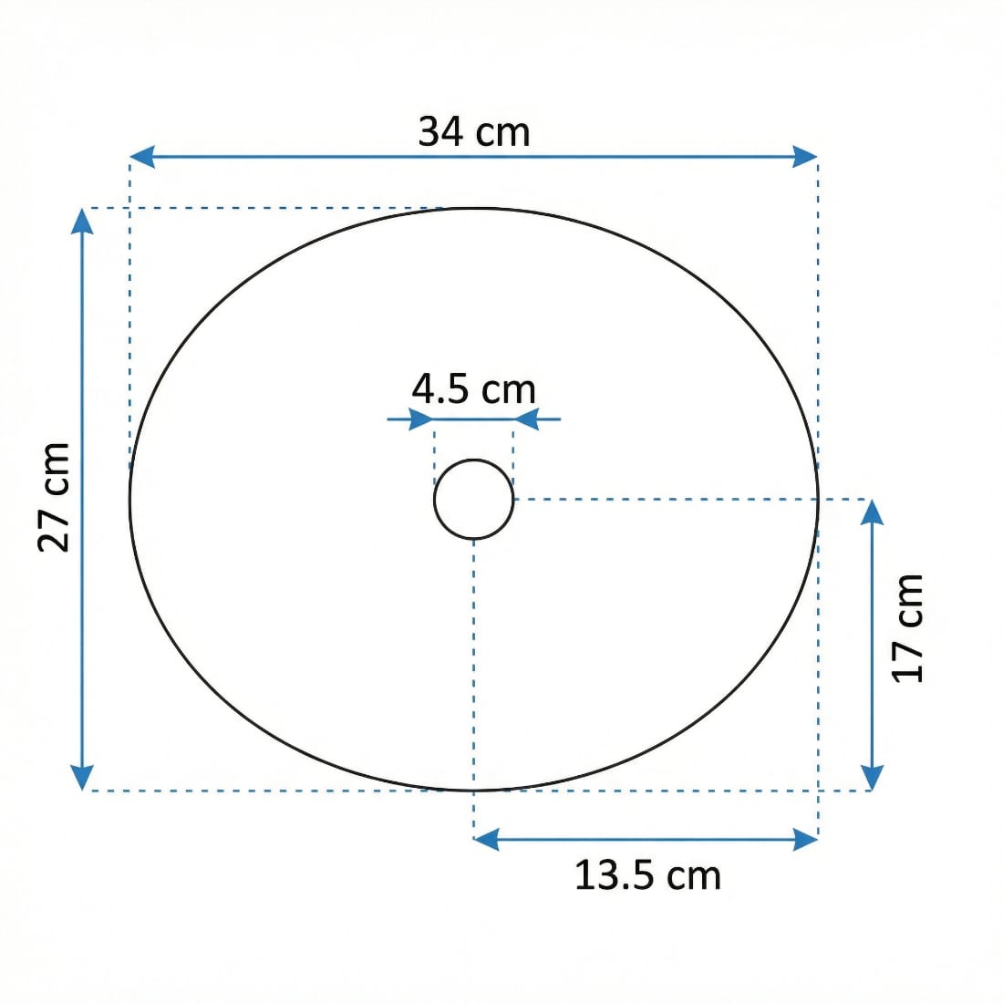 Lavoar compact pentru baie, montaj pe blat, alb 340x170x130 mm 5