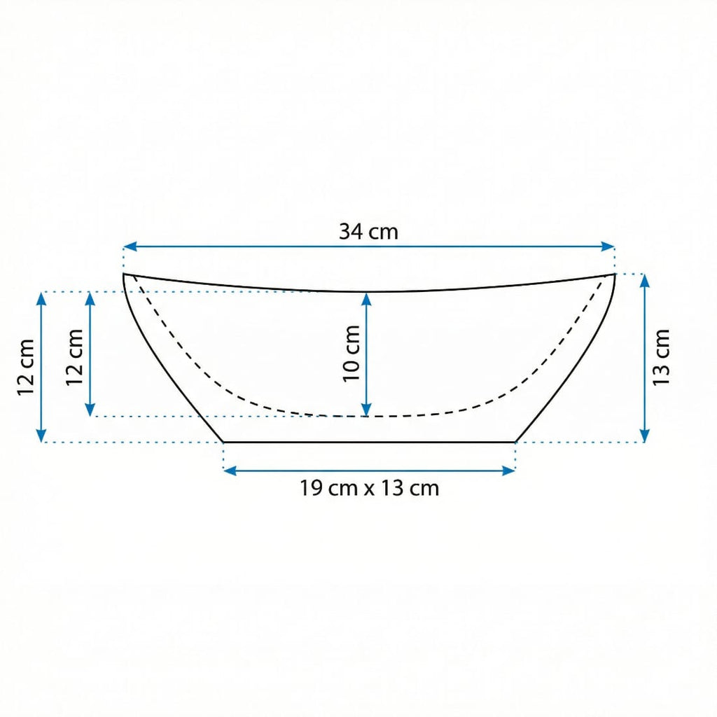Lavoar compact pentru baie, montaj pe blat, alb 340x170x130 mm 6