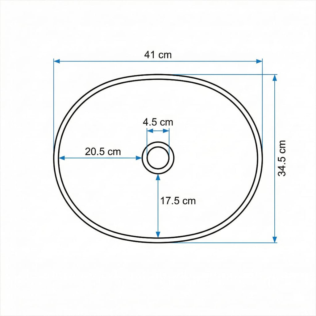 Lavoar pe blat Slim Edge alb lucios, 410x345x150 mm 4