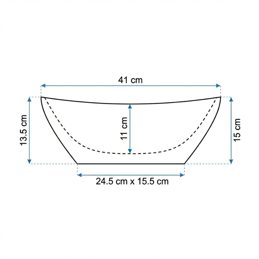 Lavoar pe blat Slim Edge alb lucios, 410x345x150 mm 5