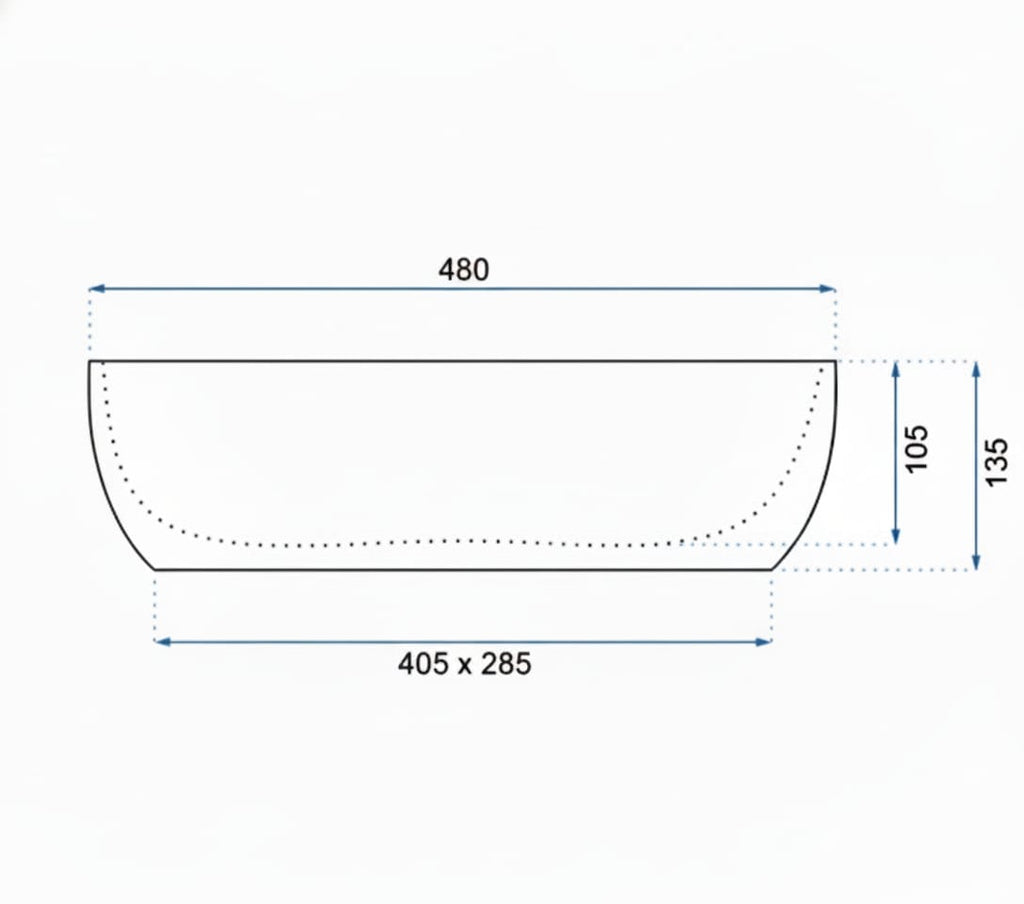 Lavoar pentru blat Amelia dreptunghiular, 480x450 mm 4