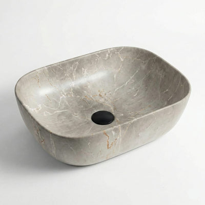 Lavoar pentru Blat Bej cu Efect Marmură, Design Elegant, Ceramică Sanitară 2