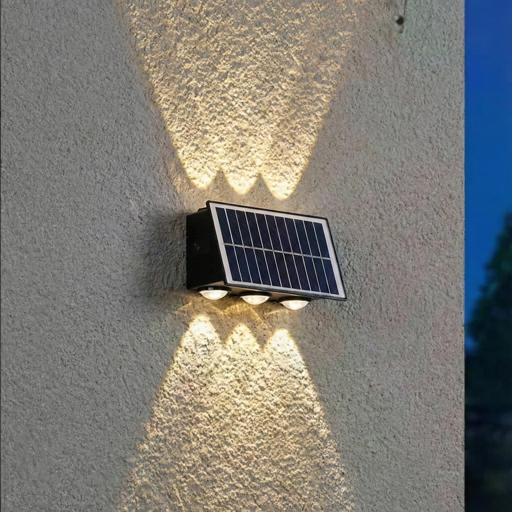 Aplica LED exterior 6W solara, perete, lumina automata