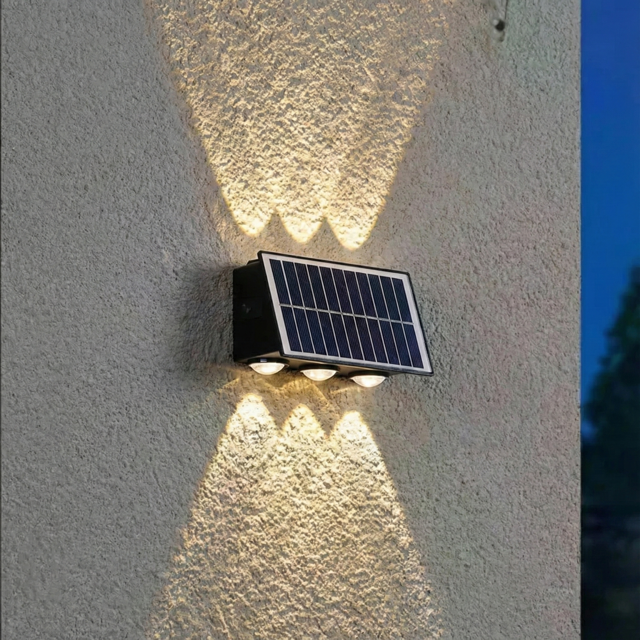 Aplica LED exterior 6W solara, perete, lumina automata