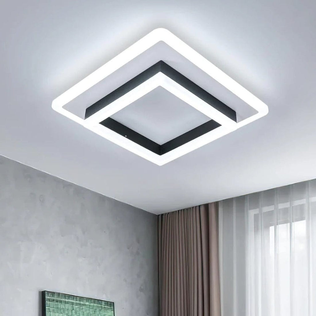 Lustra LED 64W QUADRATA BLACK Echivalent 200W, 19 cm 1