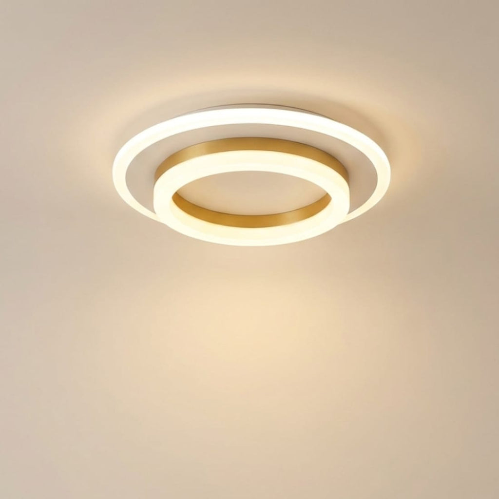 Lustra LED tavan RING aurie 50W, echivalent 200W, lustra rotunda aurie eleganta 1