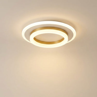 Lustra LED tavan RING aurie 50W, echivalent 200W, lustra rotunda aurie eleganta 1