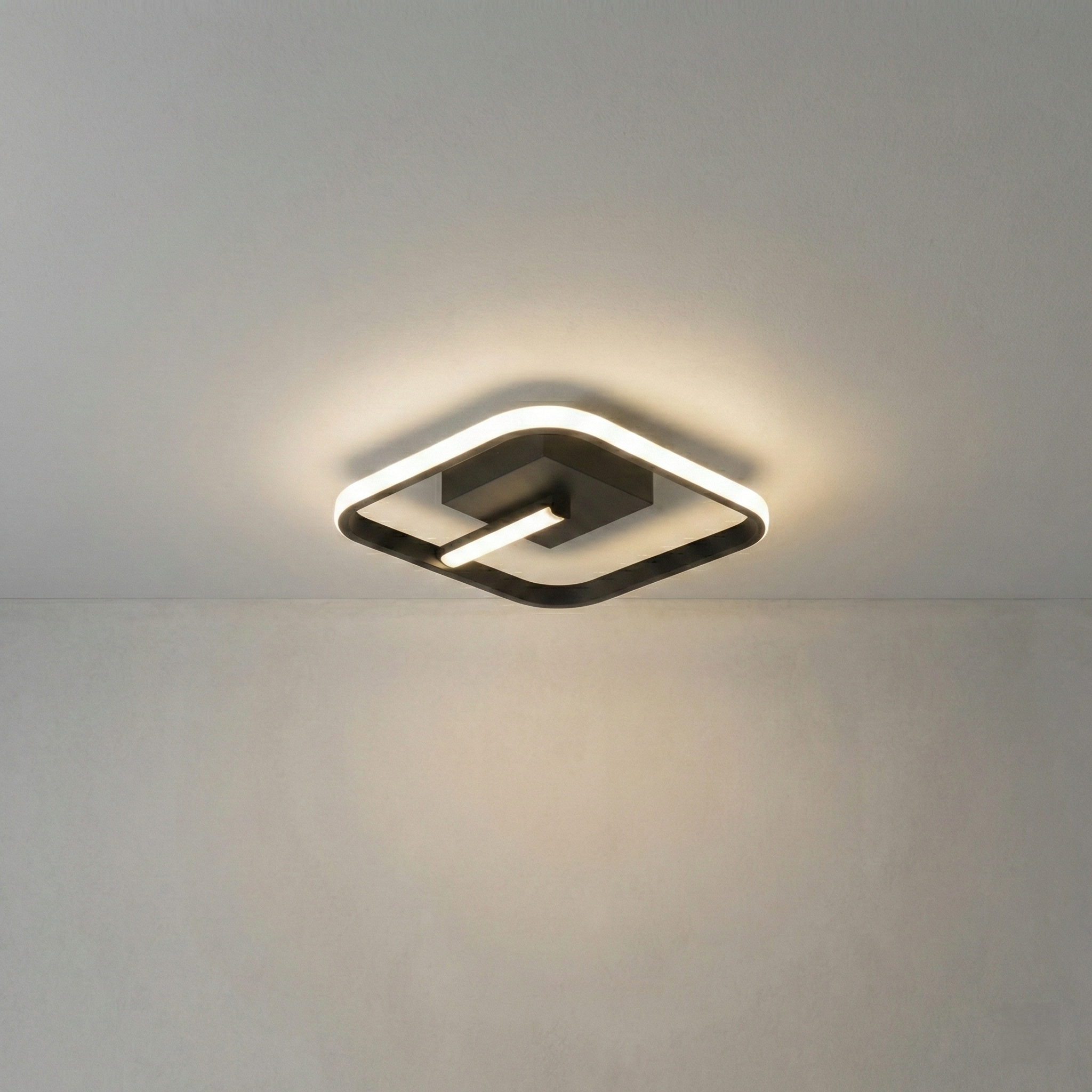 Lustra LED tavan VENUS Square neagra 36W, echivalent 150W, lustra patrata design modern