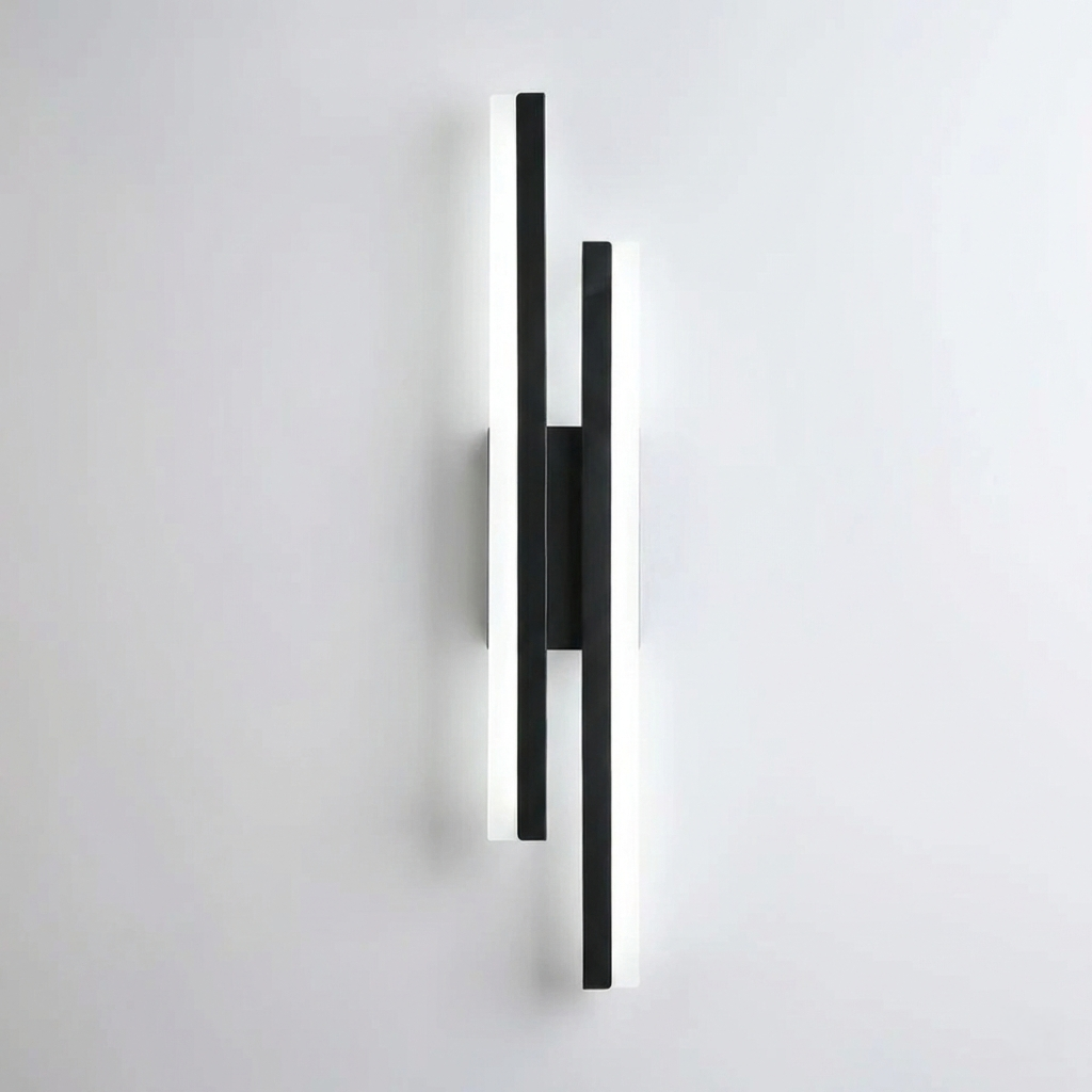 Aplica LED 24W neagra, pentru perete si tavan, design minimalist, echivalent 150W