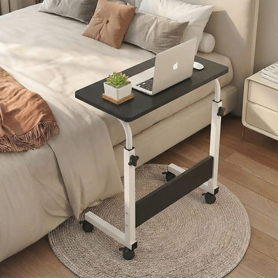 Masa pentru laptop cu roti, 60x40, neagra, inaltime reglabila 1