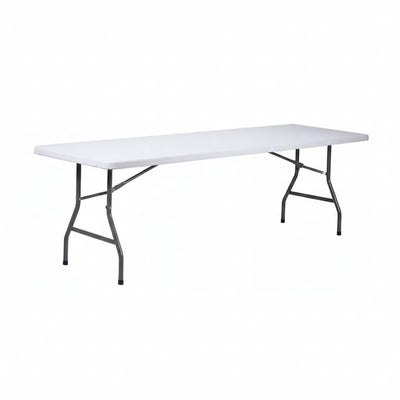 Masa pliabilă multifuncțională VERDA, 6-8 persoane, din oțel și HDPE, 180x72x75cm, albă 1